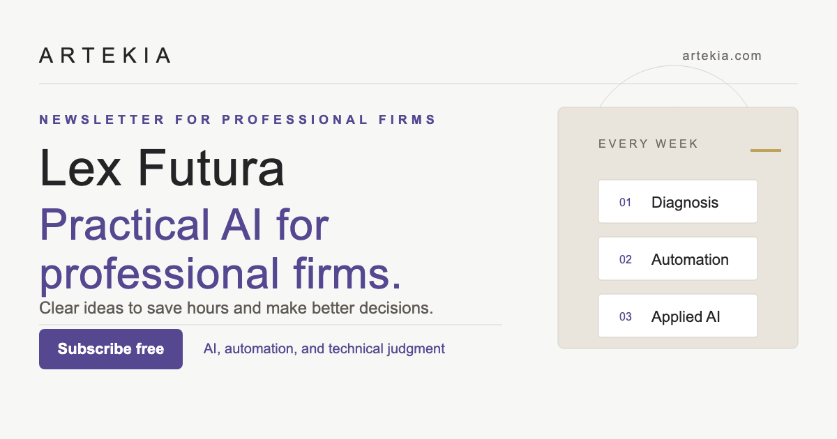 Lex Futura: practical AI for legal professionals | Artekia